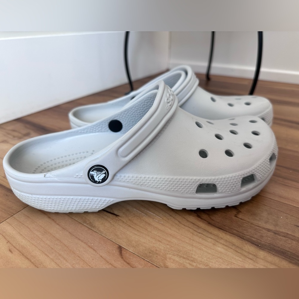 CROCS Light Gray Classic Clogs - Picture 5 of 8